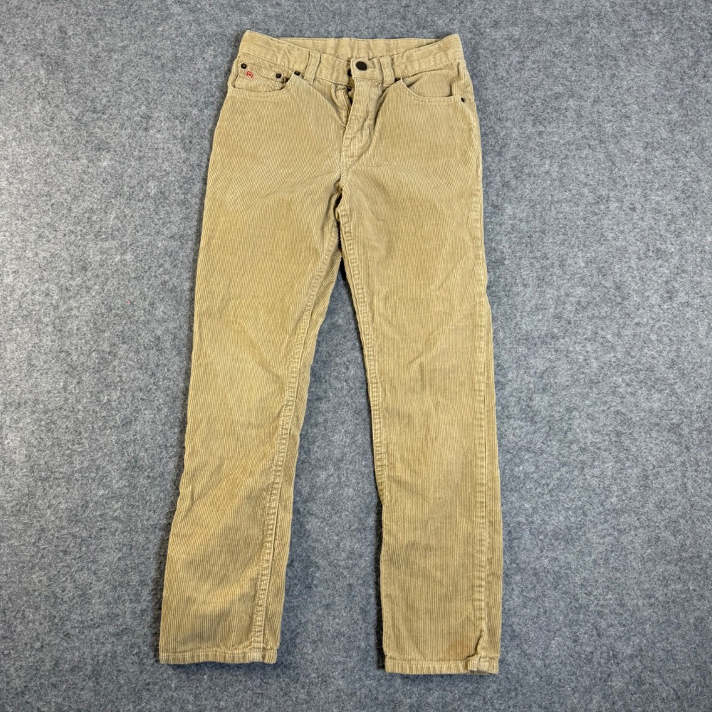 Polo Ralph Lauren Boys Tan Corduroy Pants Size 7 Beige Cotton Ribbed Dungarees